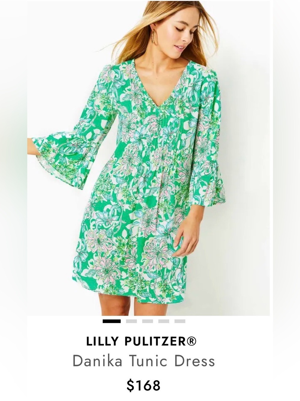 Lilly Pulitzer Women’s Danika 3/4 Sleeve Tunic Dress - Size 2